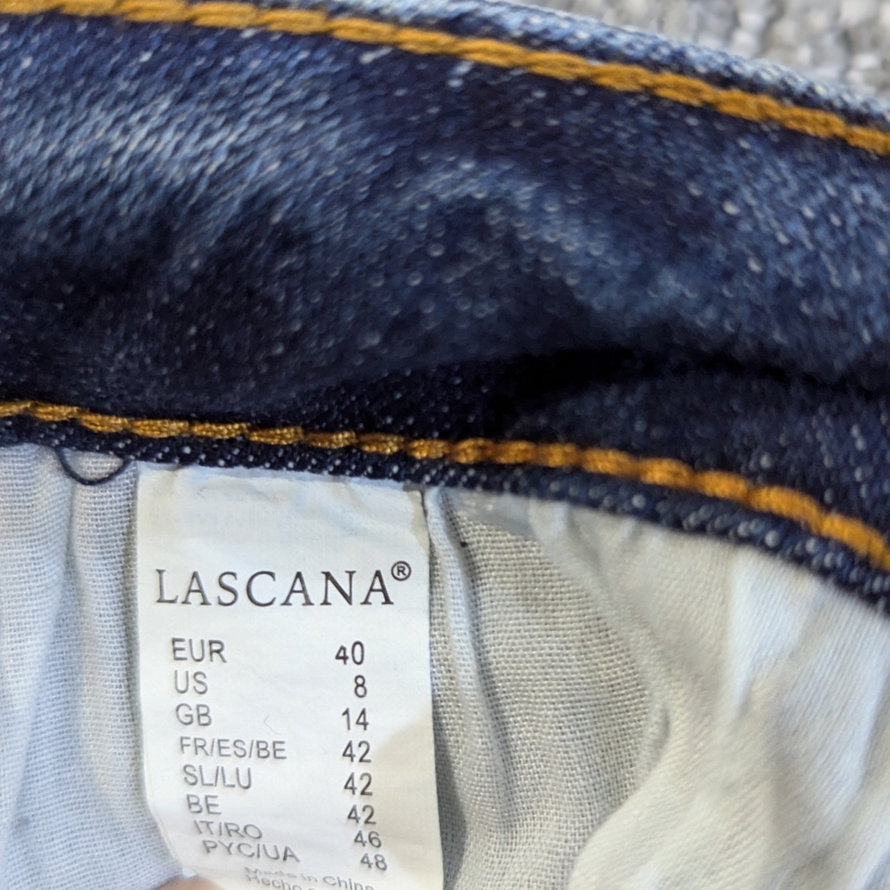 Lascana Blue Distressed Boyfriend Jeans for Women - Picture 4 of 6